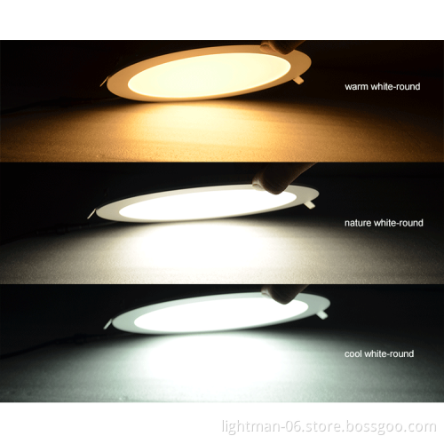 400mm Recessed Round LED Panel Light